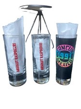 Absolut Raspberri, Cancun 4" Alto Shot Shooter Bar Conjunto de 3 Vidro comprar usado  Enviando para Brazil