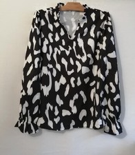 Blouse noire polyester d'occasion  Bourg-de-Thizy