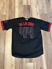 Camiseta Costurada Elly De La Cruz #44 City Cincinnati Reds Preta JUVENTUDE MÉDIA comprar usado  Enviando para Brazil