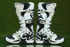 Usado, BOTAS FOX COMP 5 MOTOCROSS MX MOTOCICLETA BRANCA PRETA, MASCULINA EUA M 10 EU 44 ~ UAU! comprar usado  Enviando para Brazil
