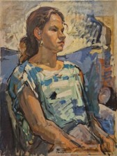 Tableau signé portrait d'occasion  Paris X