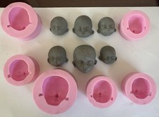Usado, Moldes de silicone para rosto humano 3D para decoração de bolo argila doce EUA comprar usado  Enviando para Brazil