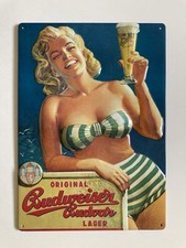 Budweiser advertising tin for sale  LONDON