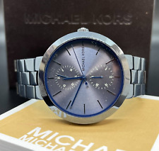 Relógio de quartzo Michael Kors MK-6410 aço inoxidável cronógrafo tom azul 38 mm  comprar usado  Enviando para Brazil