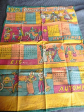 Ancien torchon calendrier d'occasion  Commentry