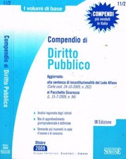 Compendio diritto pubblico. usato  Italia