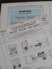 Usado, TRATTORE VOLVO TRUCK F12.20 4x2 A40/C SCHEDA OMOLOGAZIONE ORIGINALE 1982 comprar usado  Enviando para Brazil