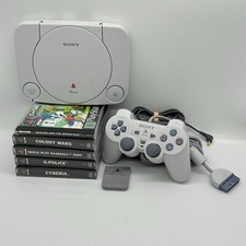 Pacote de console PS One PAL PS1 PlayStation Slim com jogos, cabos, cartão de memória comprar usado  Enviando para Brazil