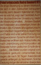 Riginal farbholzschnitte manfr gebraucht kaufen  Gengenbach