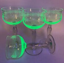 Copos de vinho gravados em vaselina hastes/pés incolores transparentes conjunto vintage de quatro (4) comprar usado  Enviando para Brazil
