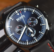 Hugo Boss relógio masculino cronógrafo mostrador azul couro com data NOVA BATERIA/BANDA! comprar usado Hugo Boss relógio masculino cronógrafo mostrador azul couro com data NOVA BATERIA/BANDA! comprar usado  Enviando para Brazil