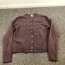 Suéter J Crew 100% Cashmere Cardigã Urze Roxo Feminino Grande *Falha comprar usado  Enviando para Brazil