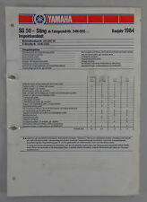Inspection sheet yamaha d'occasion  Expédié en Belgium