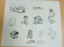 Vintage RARO 1978 Máquina de Imagem Tatuagem Flash Folha 254 Cogumelos Corações de Gator comprar usado  Enviando para Brazil