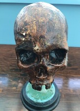 Skull carved wood for sale  BUCKINGHAM