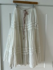 Saia eduardiana antiga vintage com ponto de corrente núcleo de casa ocidental boho chique comprar usado  Enviando para Brazil
