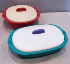 Servidor de sopa de arroz Tupperware Legacy conjunto de duas peças com tampas comprar usado  Enviando para Brazil