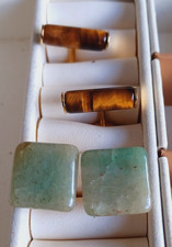 Vintage gemstone cufflinks for sale  HIGHBRIDGE