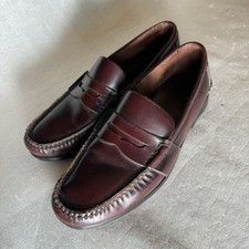 BOM Polo Ralph Lauren Masculino 8 D Banco Feito Borgonha Mocassim Sapatos Sociais, usado comprar usado  Enviando para Brazil