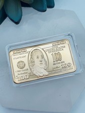 Barra de bolacha Atlantis Mint BENJAMIN FRANKLIN .999 FERRO FINO 1 onça troy VEJA FOTOS comprar usado  Enviando para Brazil