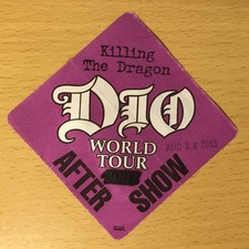 2003 RONNIE JAMES DIO / IRON MAIDEN LEMMY SAN DIEGO 8/26 CONCERTO BACKSTAGE PASS comprar usado  Enviando para Brazil