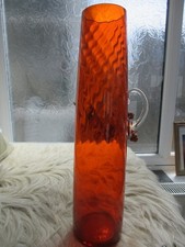 orange glass vase for sale  MORECAMBE