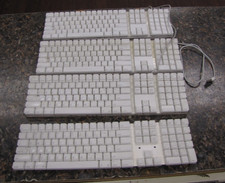Lote (3) Apple iMac teclados USB brancos com fio A1048 iMAC G3 G4 G5 e teclas superiores comprar usado  Enviando para Brazil