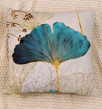 Turquoise blue cushion for sale  LONDON