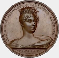 1817 Morte da Princesa Charlotte de Gales 50mm medalha de bronze BHM 940 E 1097 comprar usado  Enviando para Brazil