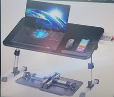 Mesa ergonômica para laptop suporte ajustável mesa de cama dobrável com gaveta ventilador de refrigeração comprar usado  Enviando para Brazil
