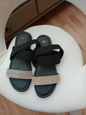 Sparkle black sandals for sale  LIVERPOOL