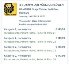 Tickets musical könig gebraucht kaufen  Reinbek