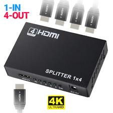 Divisor HDMI 1 em 4 saídas 4K UHD HD 1080P 4 portas repetidor divisor amplificador 1x4, usado comprar usado  Enviando para Brazil