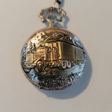 Watch-It Semi Truck relógio de bolso com corrente feito no Japão dois tons nova bateria comprar usado  Enviando para Brazil
