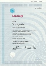 Aktie sanacorp pharmahandel gebraucht kaufen  Pritzwalk