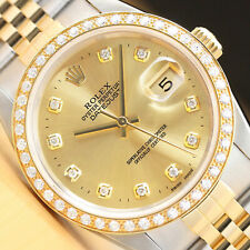 RELÓGIO MASCULINO ROLEX DATEJUST 16233 OURO AMARELO 18K AÇO INOXIDÁVEL DIAMANTE comprar usado  Enviando para Brazil