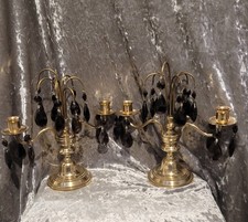 Vintage brass candelabras for sale  BILSTON