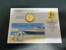 (361) Navio de Cruzeiro Bluey & Dinsey - $ 1.00 Moeda Bluey + 65c selo de Natal (sino), usado comprar usado  Enviando para Brazil
