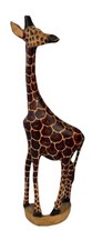 Wooden carved giraffe for sale  EDGWARE
