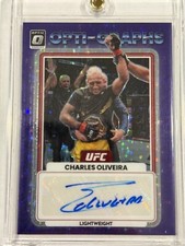 Cartões colecionáveis RAROS UFC Charles Oliveira autografados/5 FOTL estrelas roxas gráficos ópticos comprar usado  Enviando para Brazil