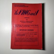 The King and I Libretto Rogers Hammerstein Partitura Vocal Musical Piano Hoja De Colección segunda mano  Embacar hacia Mexico