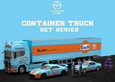 Truck Set -  Scania, R32, GTR50, Figures & Oil drums - GULF - Time Micro 1:64, usado comprar usado  Enviando para Brazil