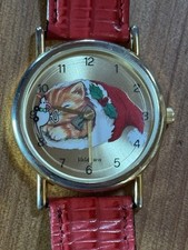 Vintage Valdawn Natal Gato Mouse Relógio Tom Dourado. Bateria nova funciona muito bem comprar usado Vintage Valdawn Natal Gato Mouse Relógio Tom Dourado. Bateria nova funciona muito bem comprar usado  Enviando para Brazil