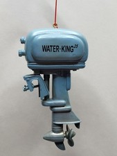 Ornamento de motor de barco de pesca com motor Midwest of Cannon Falls Water King 25 LEIA. comprar usado  Enviando para Brazil