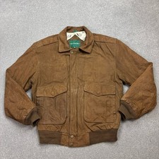 Jaqueta voadora de couro adulto extra pequena marrom bombardeiro aviador militar EUA masculina comprar usado  Enviando para Brazil