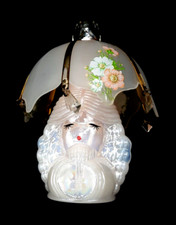 Difusor de anjo de vidro iridescente vintage com abajur de guarda-chuva  comprar usado  Enviando para Brazil