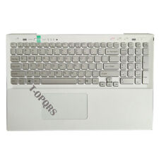 Capa prata apoio para as mãos teclado luz de fundo EUA para Sony VAIO SVS15 SVS151B11L comprar usado  Enviando para Brazil
