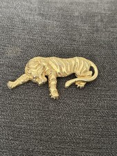 Tiger design brooch for sale  WILLENHALL