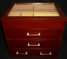 wood box chest cherry jewelry for sale  Clifton