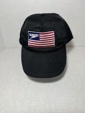 Boné Speedo azul com alça roupa de banho atlética logotipo bandeira americana comprar usado  Enviando para Brazil